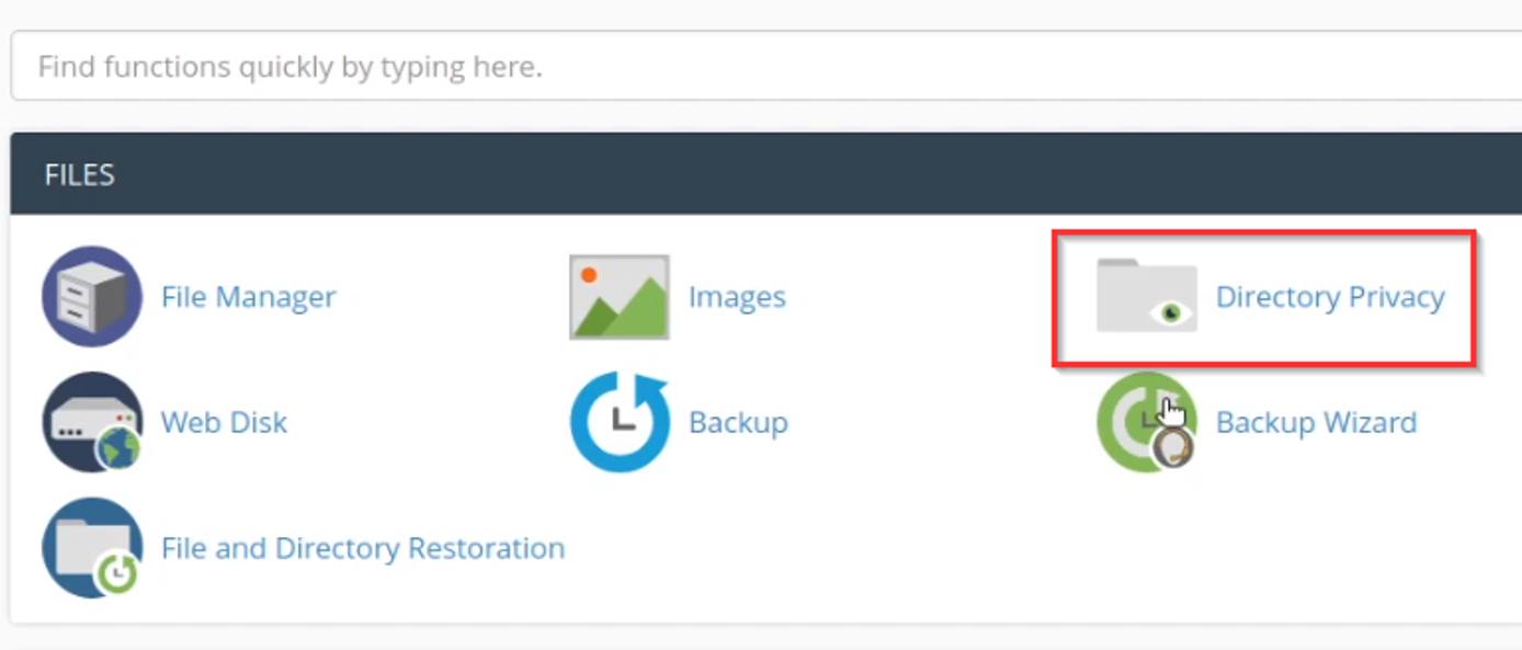 Select Directory Privacy. Select Directory Privacy.