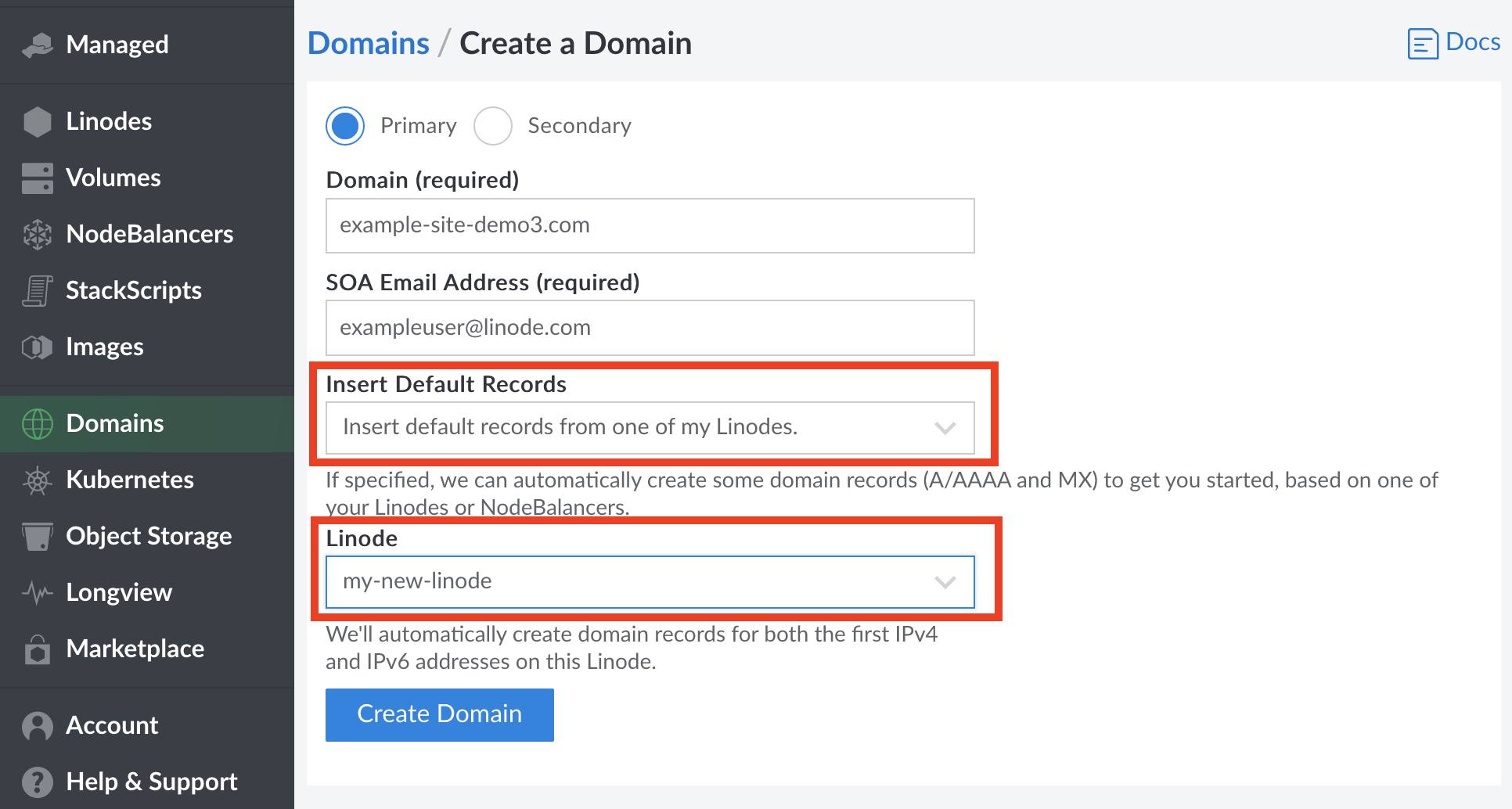 Create default DNS records when adding a new domain Create default DNS records when adding a new domain