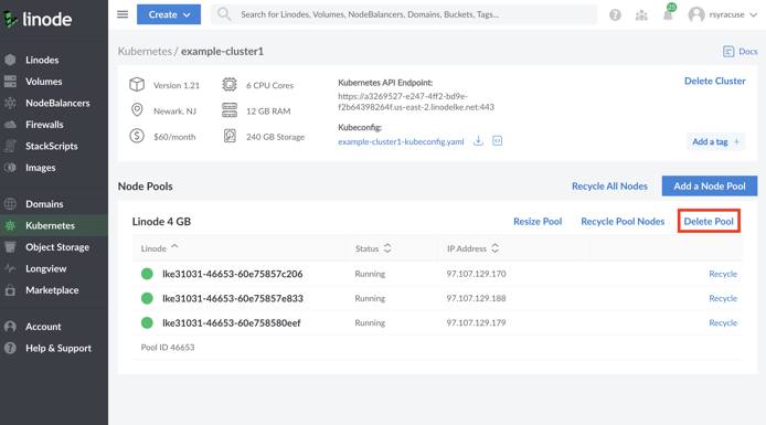 Delete your cluster's node pool Delete your cluster’s node pool
