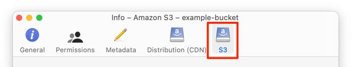 Cyberduck Info tab Cyberduck Info tab